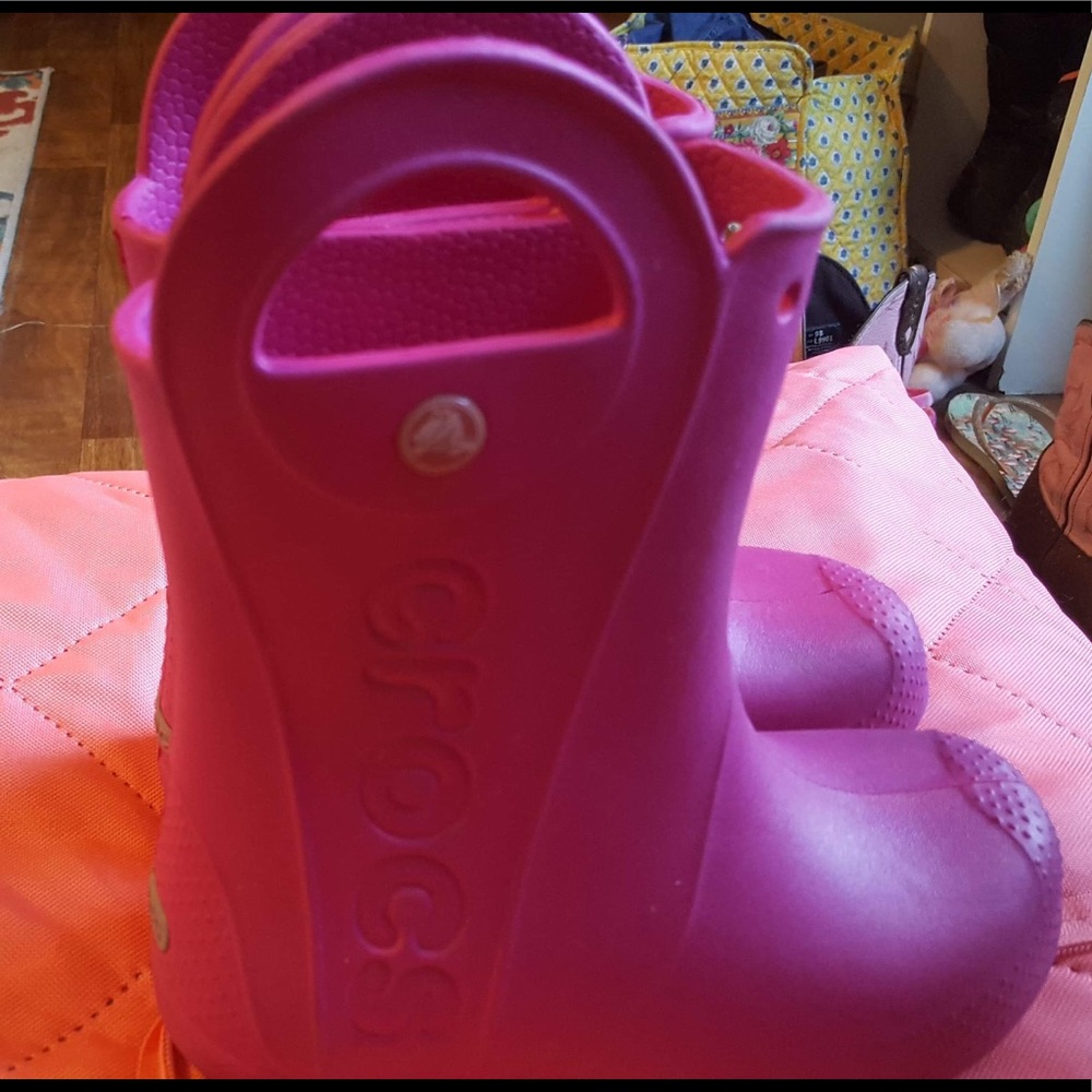 Kids CROCS rain boots size 13